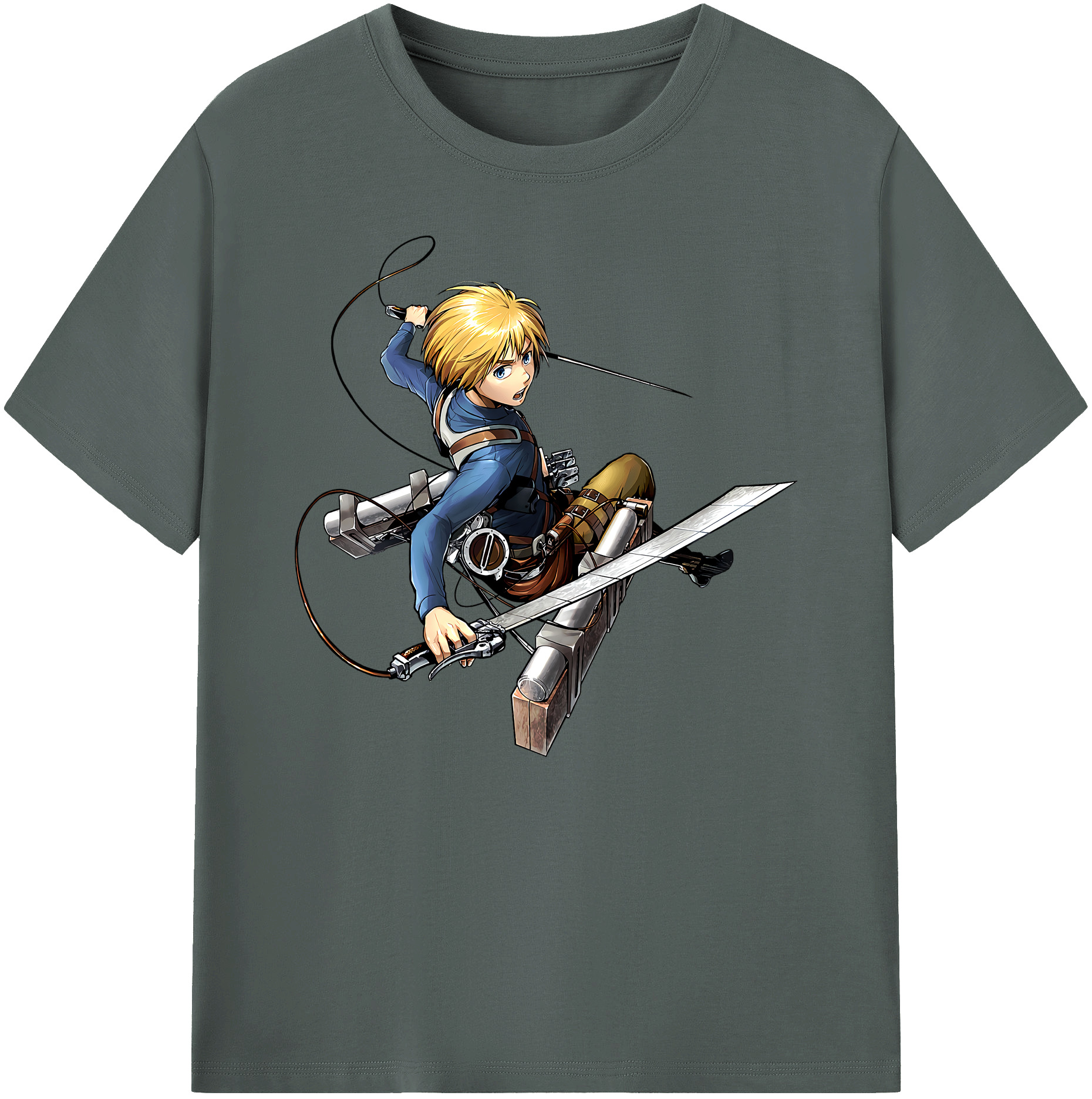 （画像用） 進撃の巨人 アルミン·アルレルト Attack on Titan Armin Arlert 綿100％ メンズ半袖Tシャツ｜肌触りやわらか＆通気性